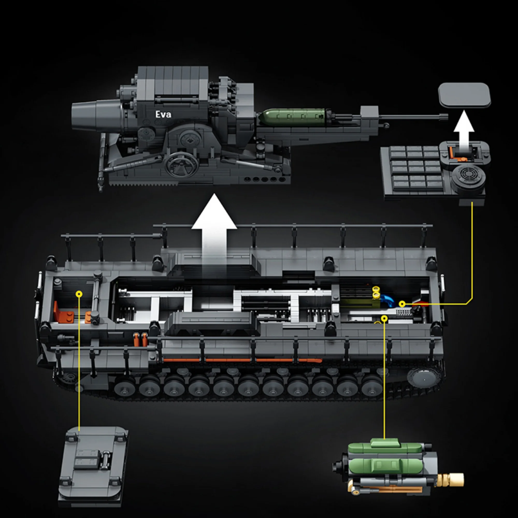 Blocos de Montar 4706 peças Ka - Lego Compatible Military Tank avaliação e preço