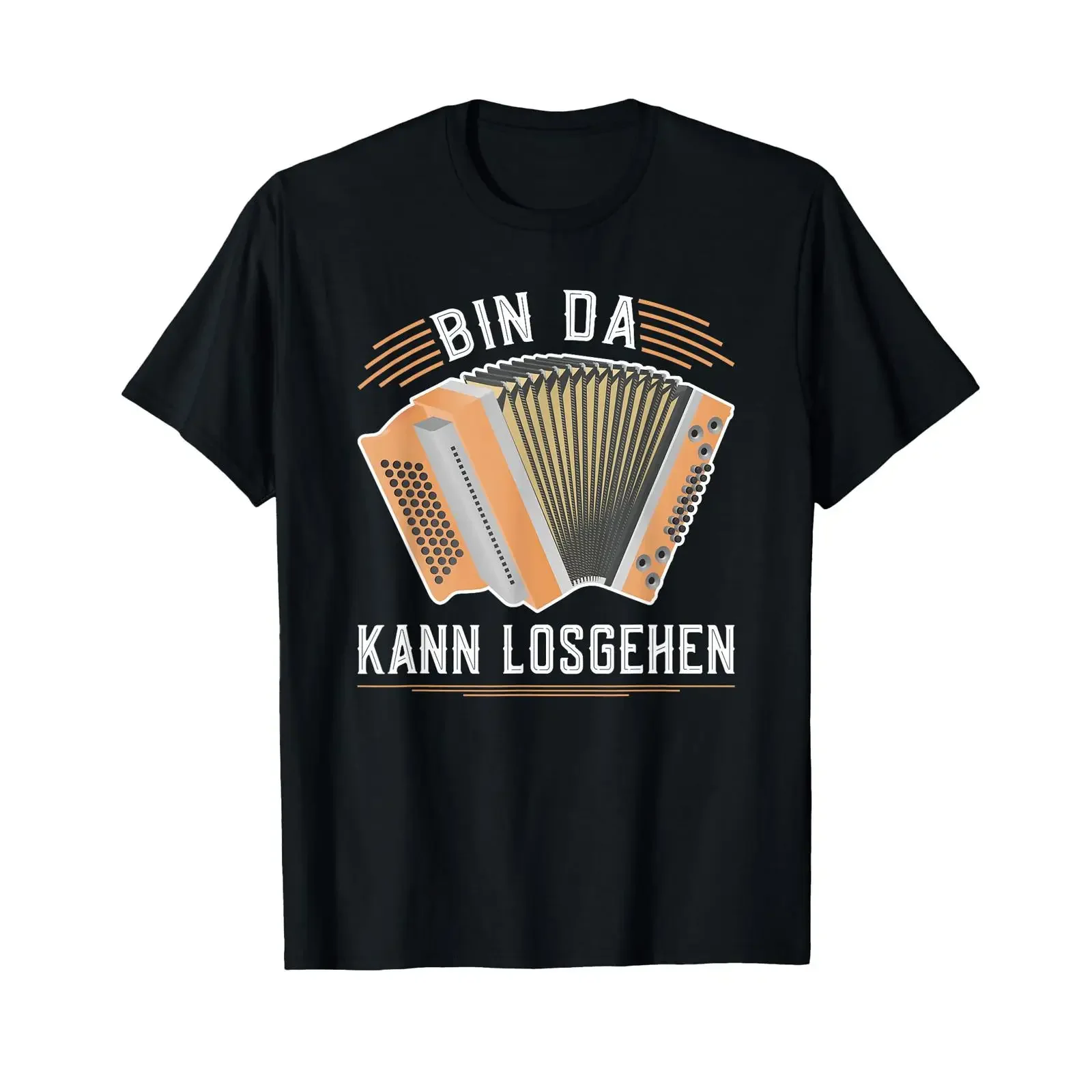 Bin Da Kann Losgehen Steirian Harmonica Squeeze T Shirt vintage Washed Comfortable homme Casual Breathable Stylish Soft fashion