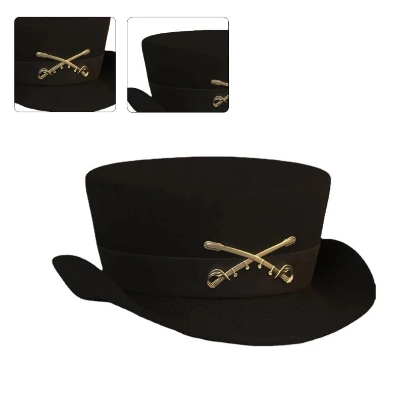 400A Short Brim Fedora Top Hat Victorian Age Magician Hat for Boy Men Adults Cap