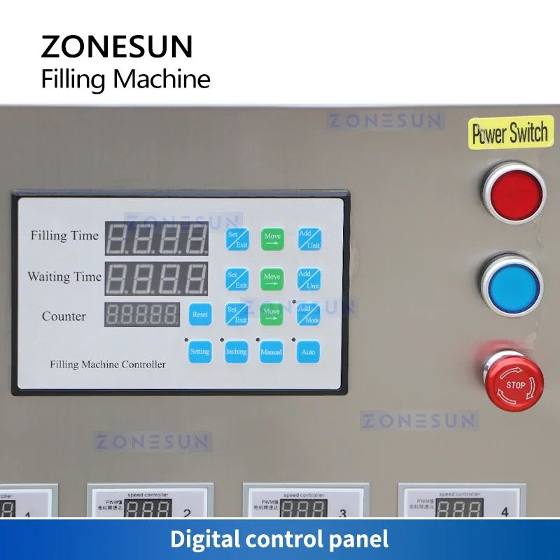 ZONESUN Digita Control Semi Automatic Bottle Filling Machine Magnetic Pump Water Filler Beverage Liquid Packing ZS-MPYT12P