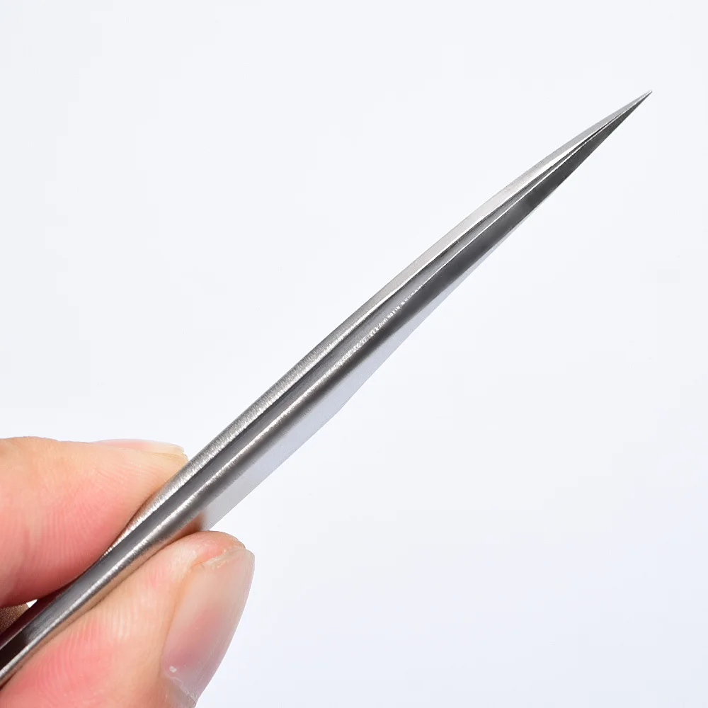 High quality silver stainless steel grafting eyelash tweezers clip set dolphin clip