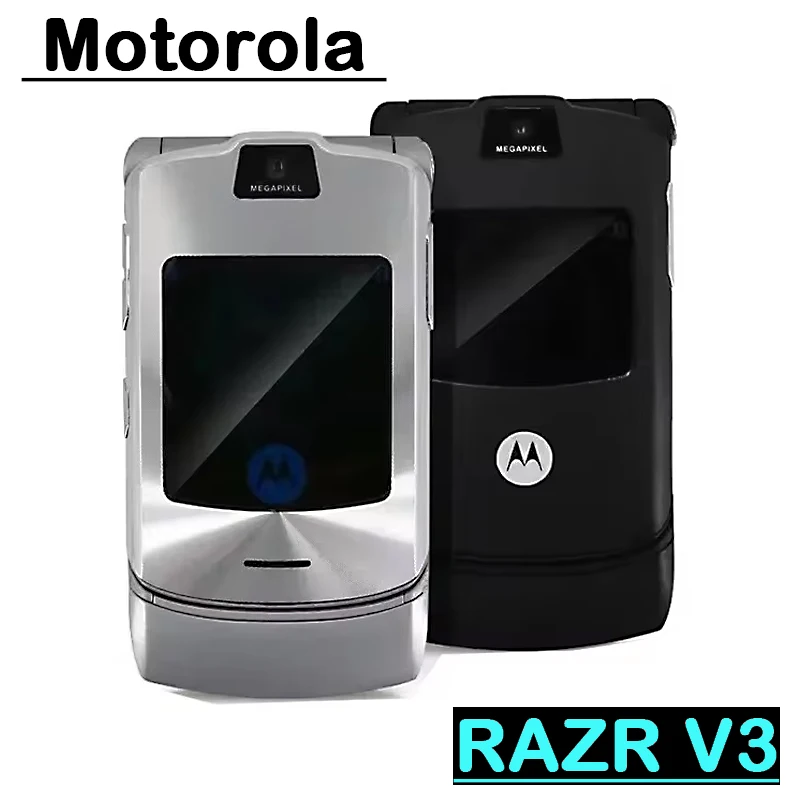 

Motorola RAZR V3 Refurbished-Original Unlocked Flip Bluetooth Phone Dual Display Advanced Fast Call GSM 850/900/1800/1900