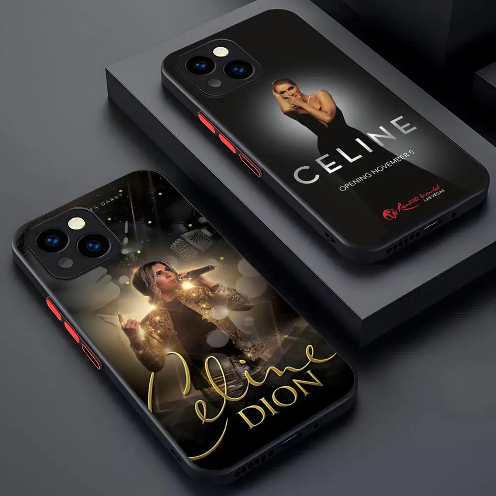 Чехол для телефона Singer Celine Dion, матовый, прозрачный, для 16 15 iPhone 12 11 13 Pro Max X XR XS 8 SE Mini Plus, задняя крышка