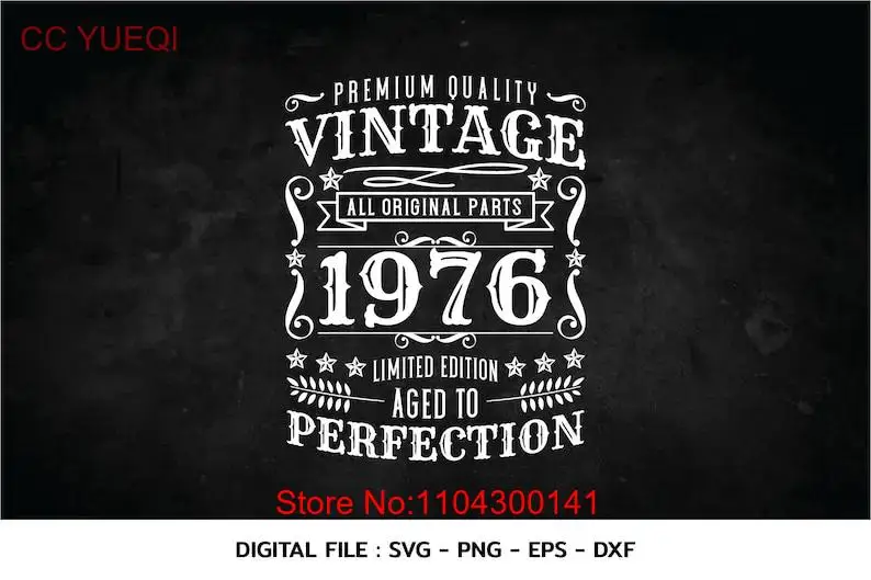 

Винтажная футболка Birthday Vintage Svg Aged to Perfection, футболка премиум-качества Cricut Files png eps dxf Мгновенная загрузка