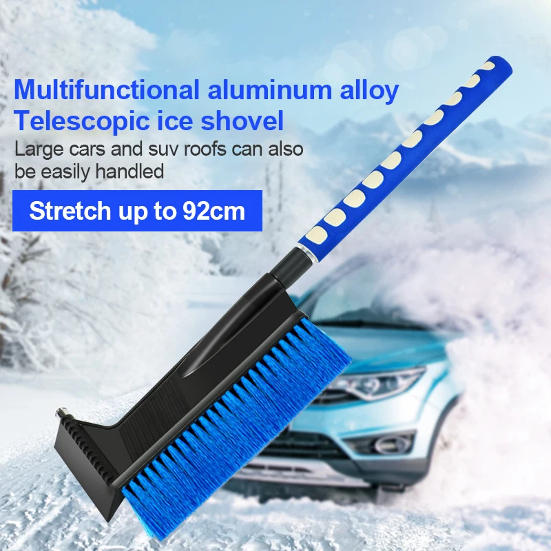 2-in-1 Snow Shovel Ice Scraper Snow Brush Broom Wash Accessories For Car VAN SUV Frost Windshield Cleaner Winter Tool