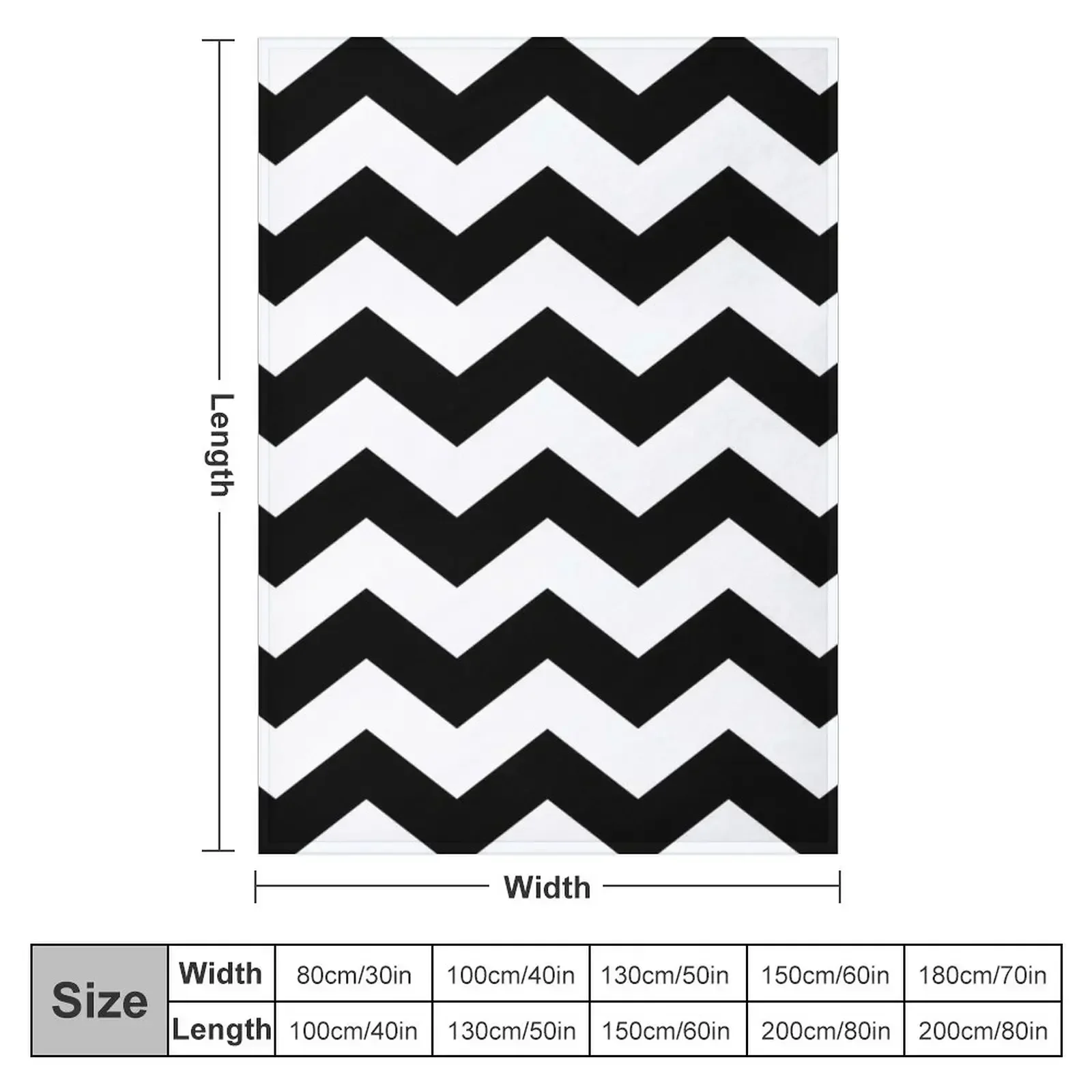 Black And White Zigzag Chevron Throw Blanket Picnic blankets and throws For Baby Sofa Quilt Blankets