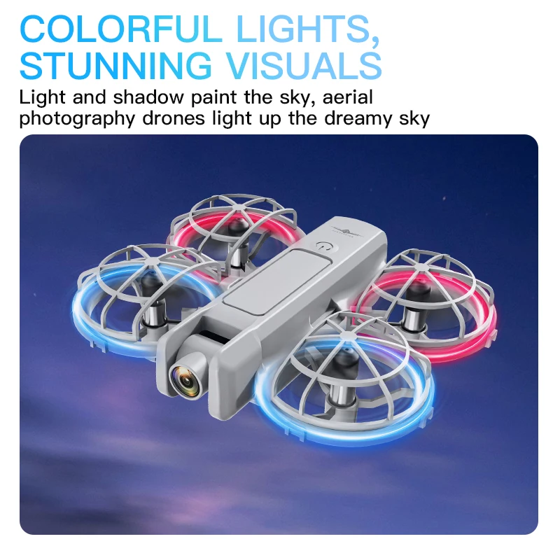 새로운 KF600 RC 미니 드론, 카메라 보호 커버 및 LED 조명, 충격 방지 스크린 포함, 어린이 선물용 RC 쿼드콥터 장난감