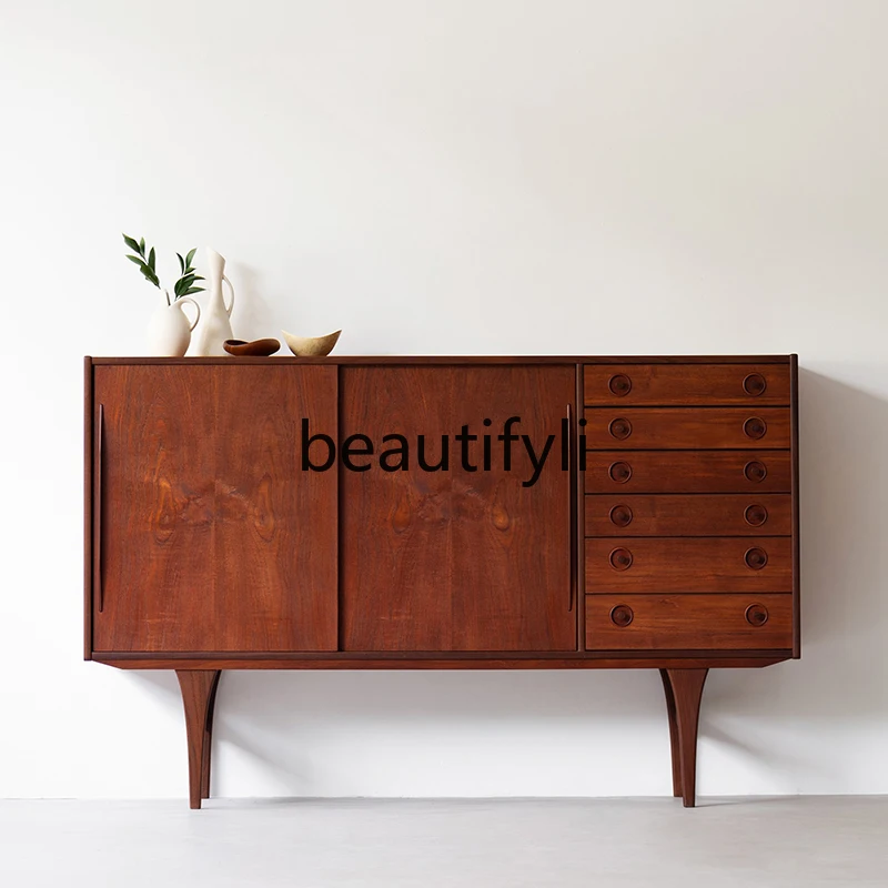 

Cherry storage locker teak cutlery cabinet