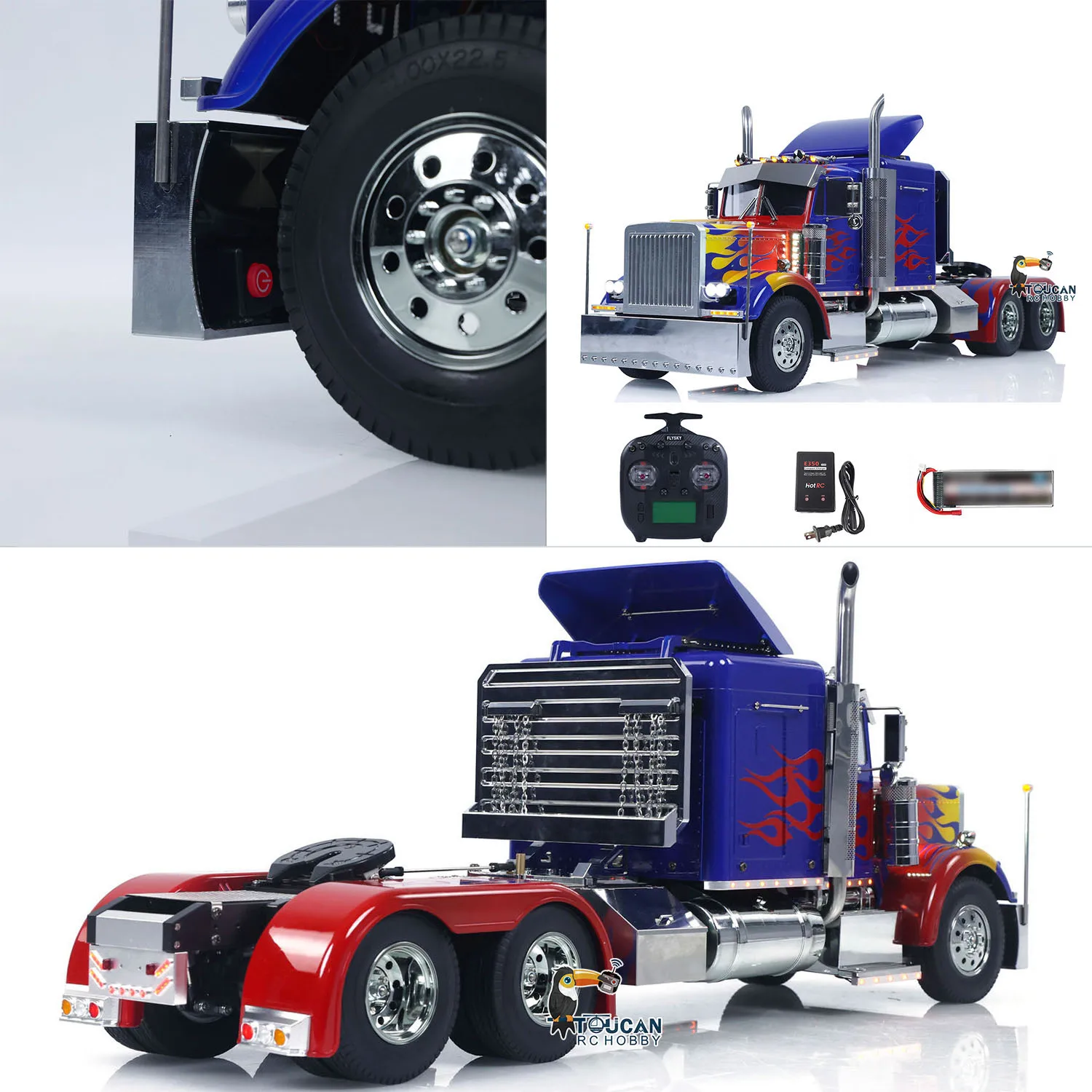 

1/14 RTR Customized DIY TAMIYA 6x4 RC Tractor Truck 56344 ST8 Radio Control Lorry Car Sound Light Smoke Unit Chassis Suspension