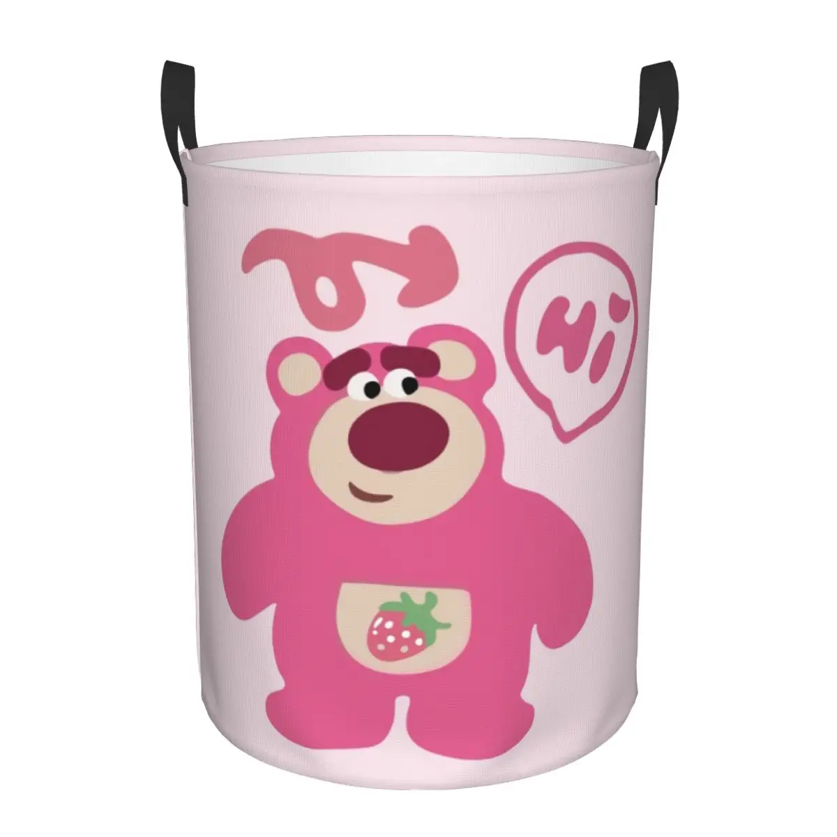 Custom Hello Lotso Huggin Strawberry Bear Laundry Hamper Large Storage Basket Kids Nursery Toy Organizer