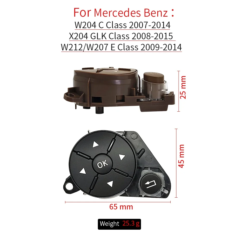 For Mercedes W204 X204 W212 Car Steering Wheel Control Buttons Cover For Benz C GLK E Class C200 E260 GLK300 2048210351 - Image 3