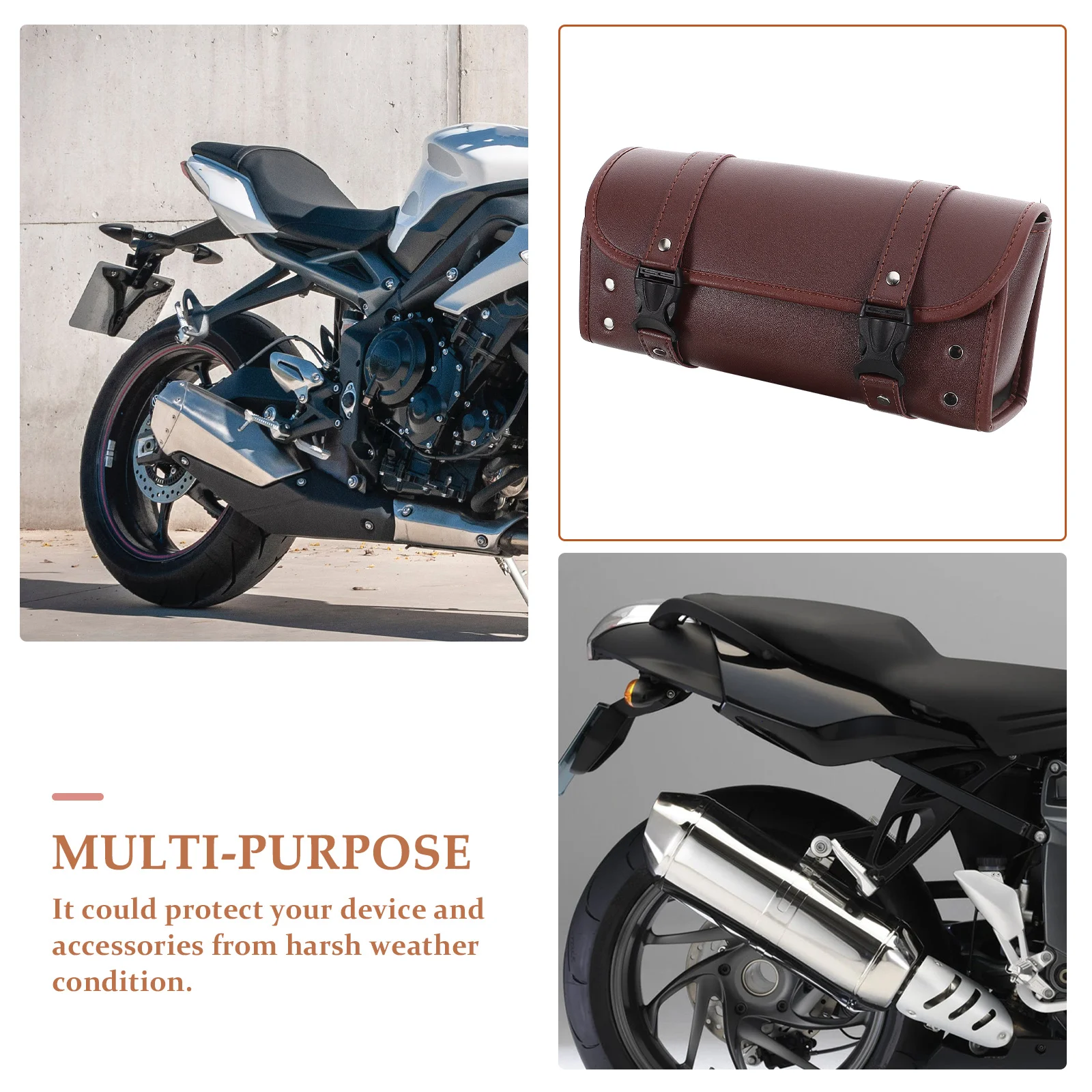 

Motorcycle Front Side Handlebar Bags Large Capacity Durable Motorcycle Luggage Fork Bag Under Seat Bag Travel Accessories Saddle