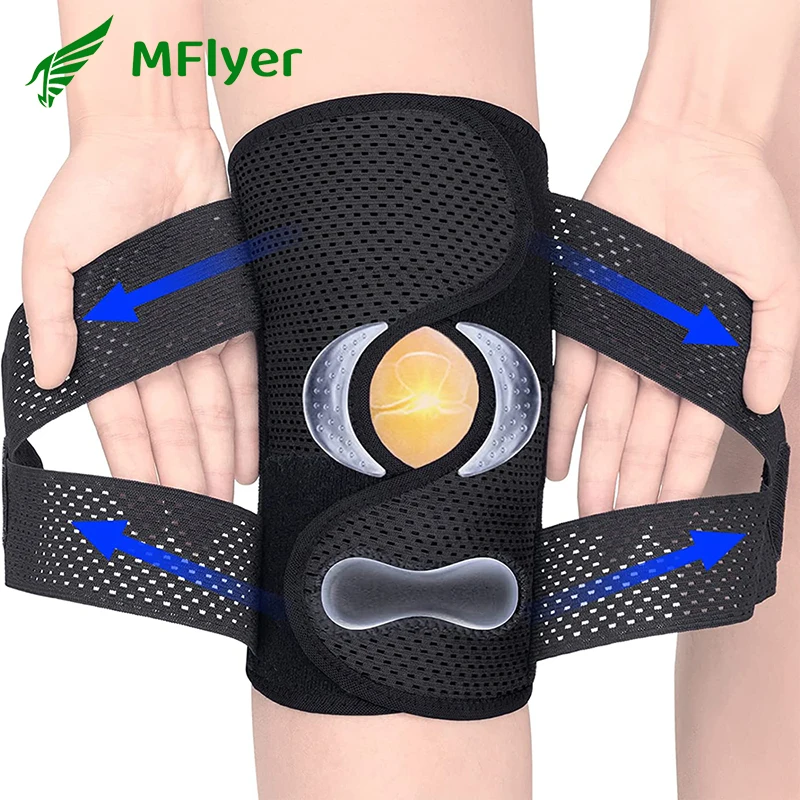 

Sport Knee Brace with Meniscus Pad & Patella Pad Breathable Knee Support Stabilizer for Meniscal Tear Knee Pain ACL MCL