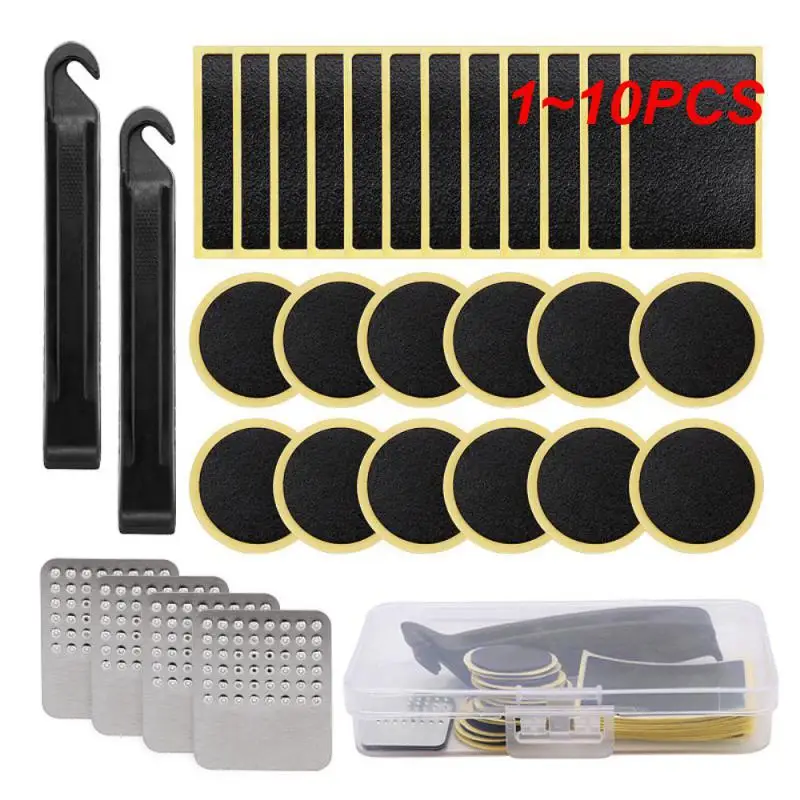 1~10PCS Flat Tire Repair Tool Kit Inner Tube Patching Tyre Filler Glue Set Bike Cycling Inner Tube Puncture Patches