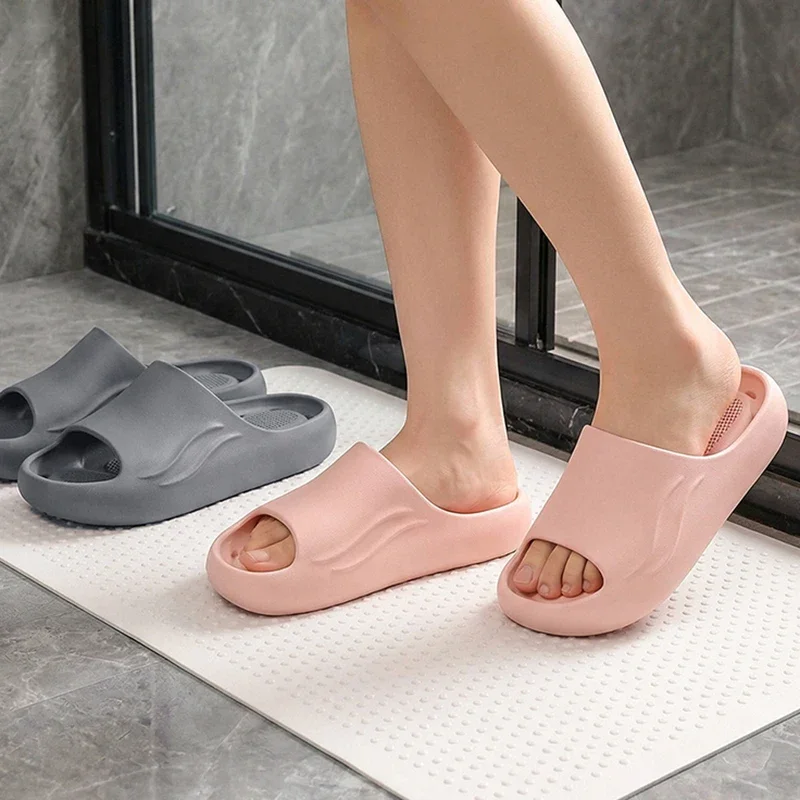 Hollow Out EVA Slippers Women Non Slip Bathroom Quick Drying Slippers Woman Water Leakage Soft Sole Shower Shoes for Couple 45 image 5