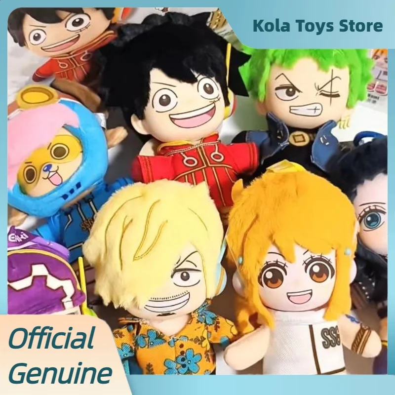 Llavero de peluche One Piece Egghead Arc, figura oficial EAKI de caja sorpresa, colgante suave de Luffy, Nami, Zoro, Sanji, Brook