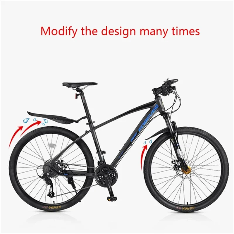 2er-Pack Fahrrad-Schutzbleche, Weiche PP-Kunststoff-Schutzbleche für MTB-Hinterrad, Dicker Spritzschutz – Detail 3