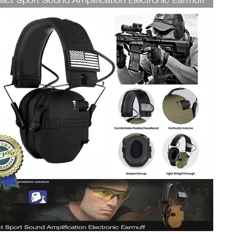 Electronic Shooting Earmuff Impact Sport Anti-noise Ear Protector Sound Amplification Tactical Hear Protective Headset 1PCS/4PCS