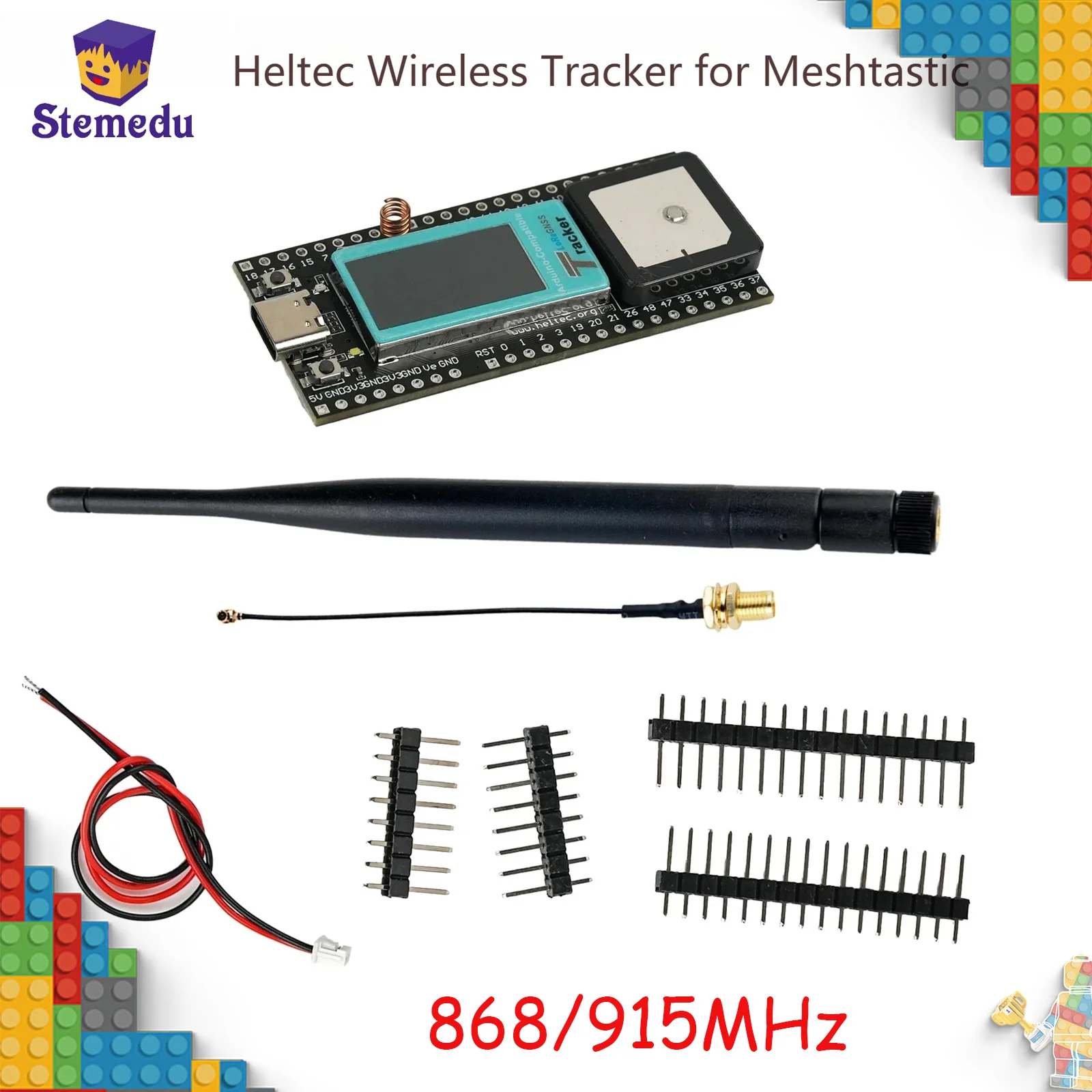 

Heltec ESP32 LoRa Development Board GPS Tracker SX1262 868/915MHZ Lora Wi-Fi+BT Module GNSS Receiver for Arduino Meshtastic IoT