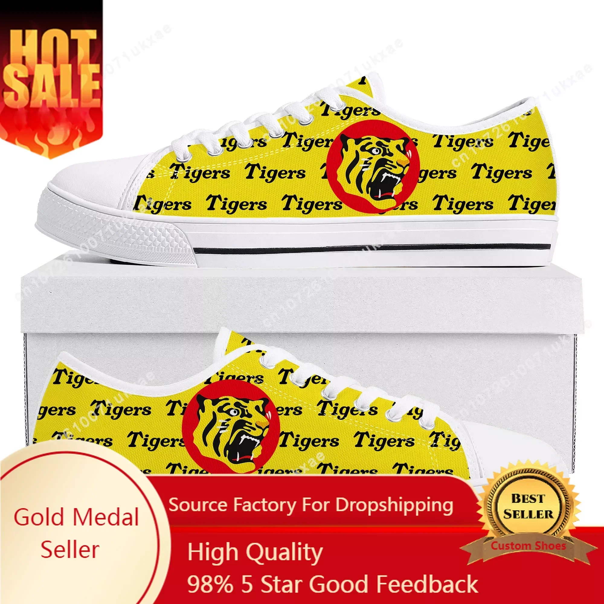 

タイガース Japan Hyogo Tigers baseball Low Top Sneakers Mens Womens Teenager Canvas High Quality Sneaker Casual Custom Made Shoes DIY