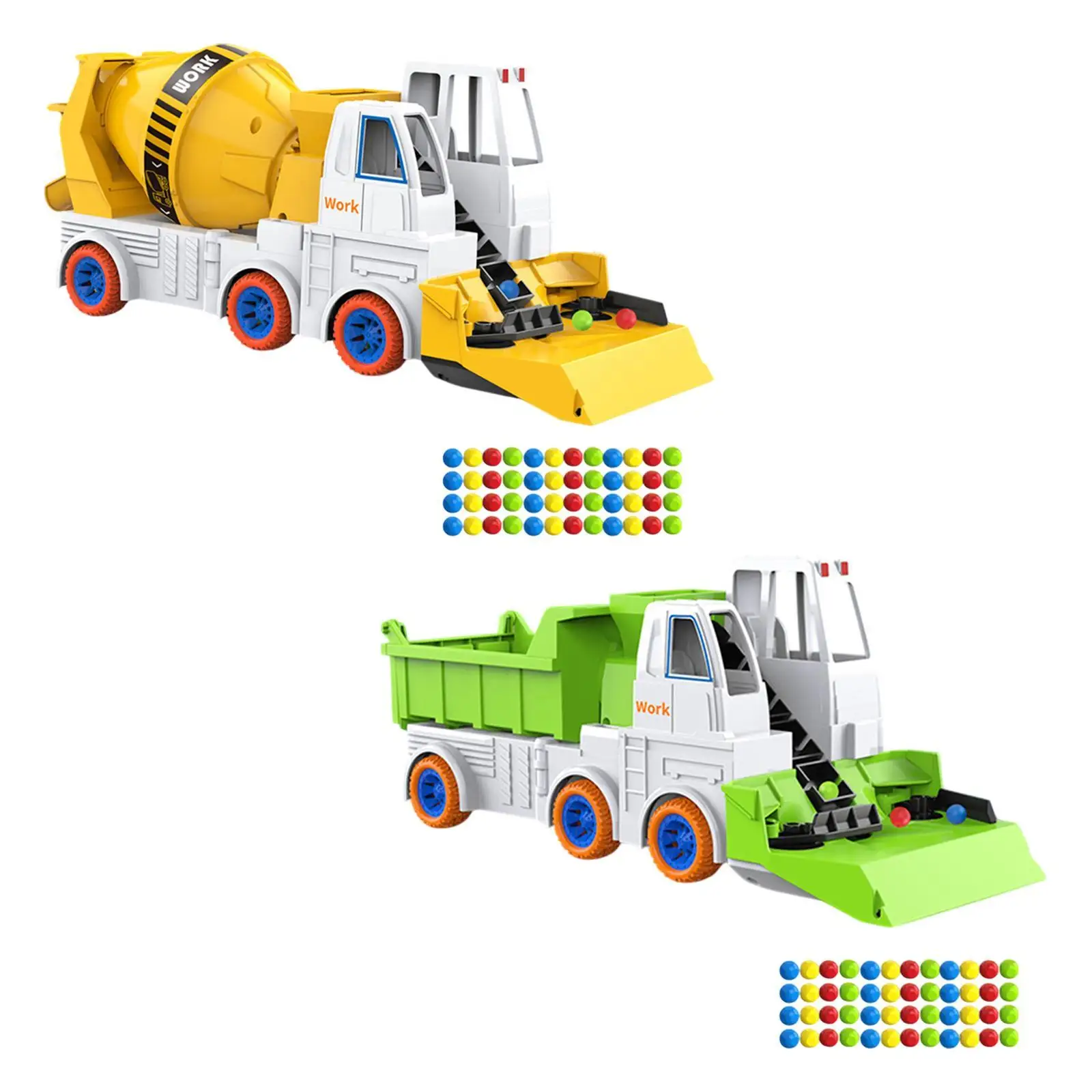 Graafmachine Auto Speelgoed Tankwagen Collectible Toy Educatief Fantasiespel Kraan Auto Bead Sweeper Truck voor jongens Kinderen Vakantiecadeau