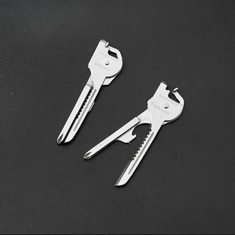 Multi Function Folding Tool Keychain Opener Screwdriver EDC 6 in 1 Utility Outdoor Survival Rescue Pocket Plier KeyRing