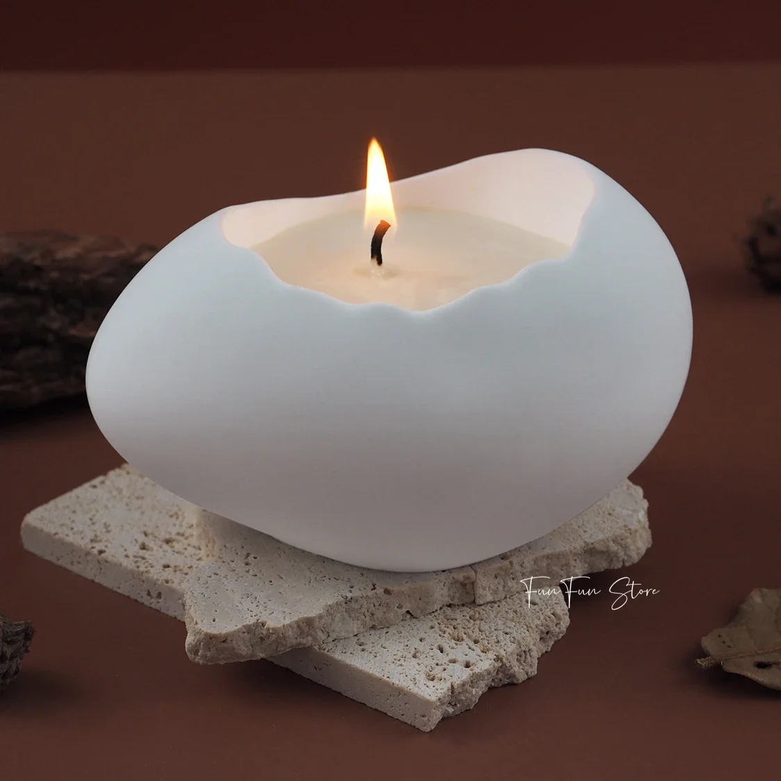 Egg Shaped Candlestick Silicone Mold DIY Storage Box Epoxy Resin Succulent Plant Flowerpot Concrete Cement Plaster Easter Mold