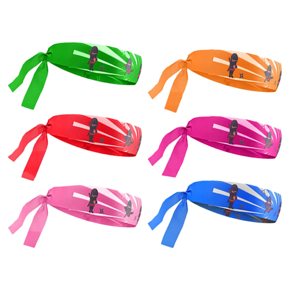 

6 Pcs Head Band Headband Ninja Scarf Breathable Reusable Headbands Decorative Child