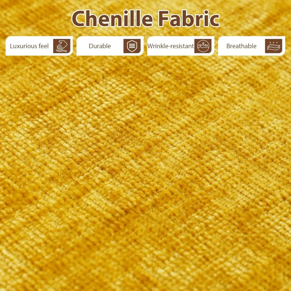 أرائك مقطعية على شكل حرف L من الشنيل مقاس 82 بوصة لغرفة المعيشة، أريكة وحدات مريحة بثلاثة مقاعد مع كرسي للمساحات الصغيرة، منتصف القرن Mo #3