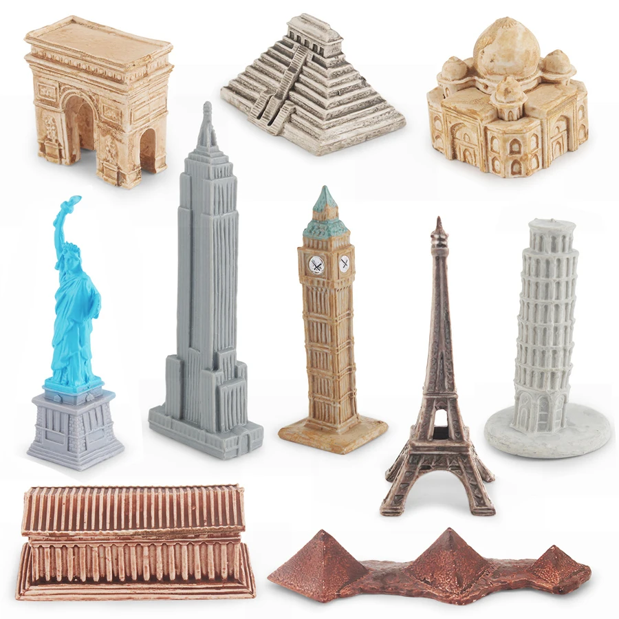 

Simulation Around the World City Buildings Model 10 Figurines History Enthusiasts Collections Decoration Christmas Birthday Gift