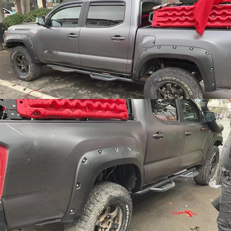 Modified Fender Flares For Toyota Tacoma 2016 2017 2018 2019 2020 2021 2022 Accessories Double Cabin Wheel Arch Mudguards