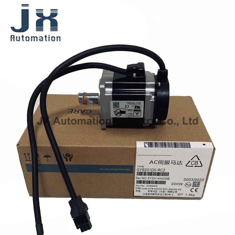 Original AC Servo Motor 3-phase 200V 200W 3000r/min GYB201D5-RC2 GYS201D5-RC2-B