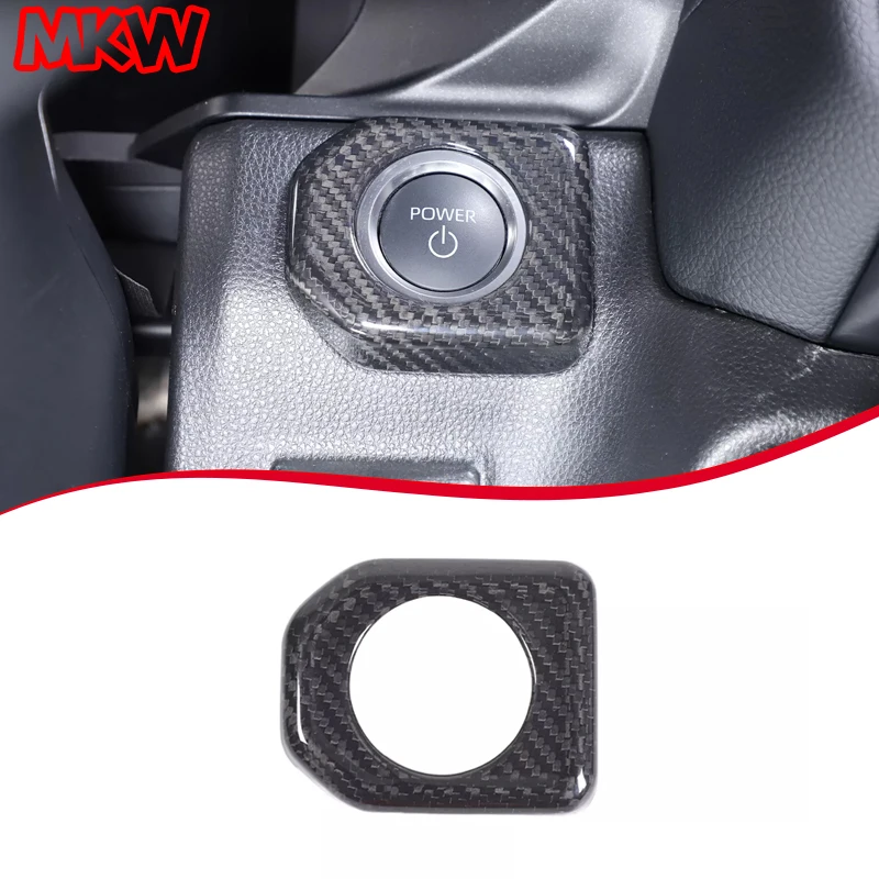 For Toyota Land Cruiser Prado LC250 2024+ Real Carbon Fiber Egine Start Button Cover Decoration Car Interior Accessories