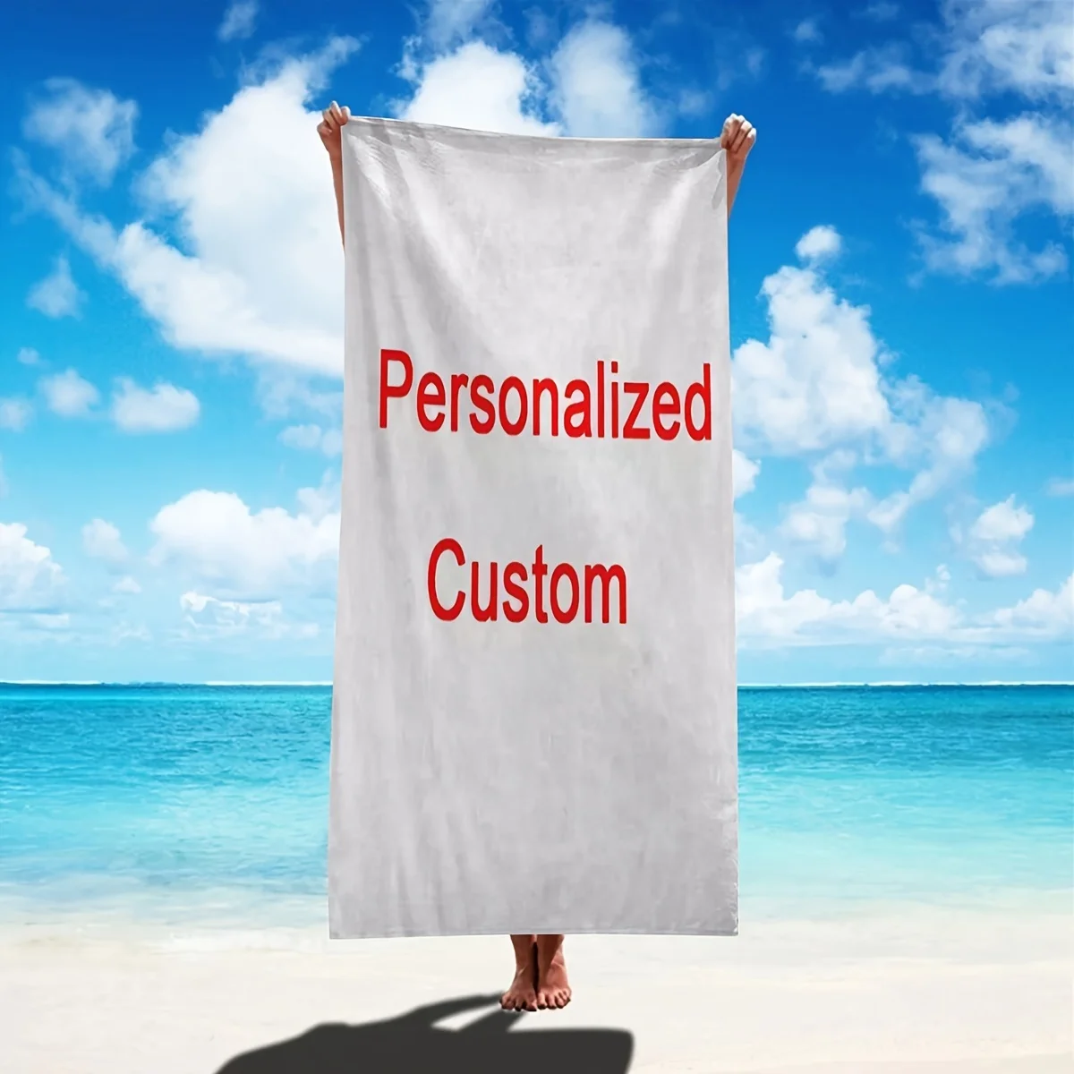 

Personalized Custom Beach Towel Microfiber Soft Warm Ideal Gift For Family Friends Birthday Present Print your Favorite Artists