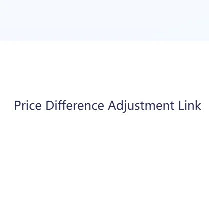 Price Difference Adjustment Link