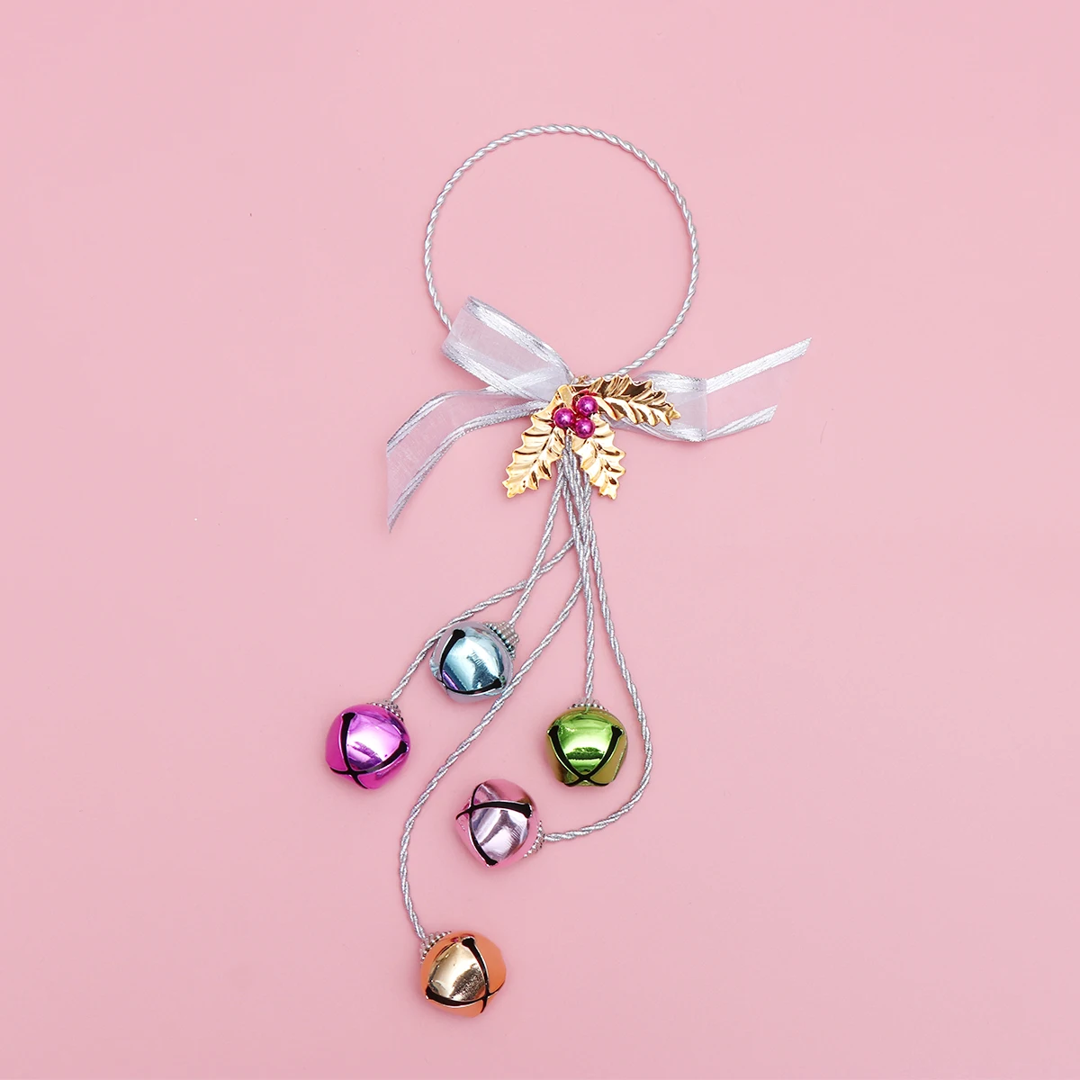 

Colorful Iron Christmas Bells Hanging Pendant Festive Home Garden Decoration Xmas Tree nament Door Hanger Outdoor Decor