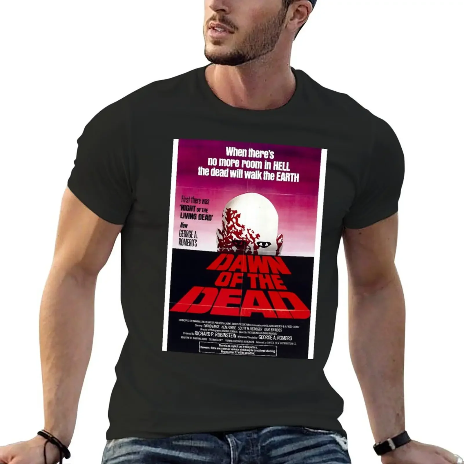 Dawn of the Dead T-Shirt vintage graphic tee summer top animal prinfor boys oversized t shirts for men