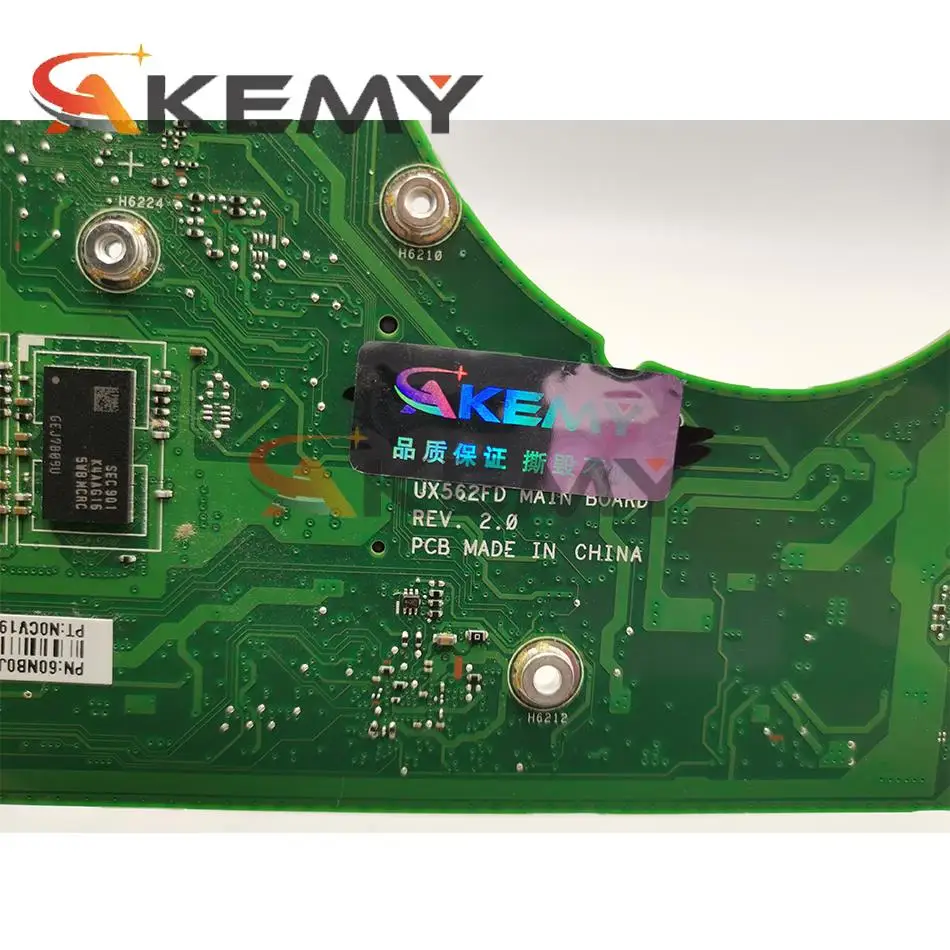 Voor ASUS HighPerformance Moederbord UX562FDX Laptop Moederbord UX562 UX562F CPU i3 i5 i7 8GB 12GB 16GB RAM GTX1050 100% Getest