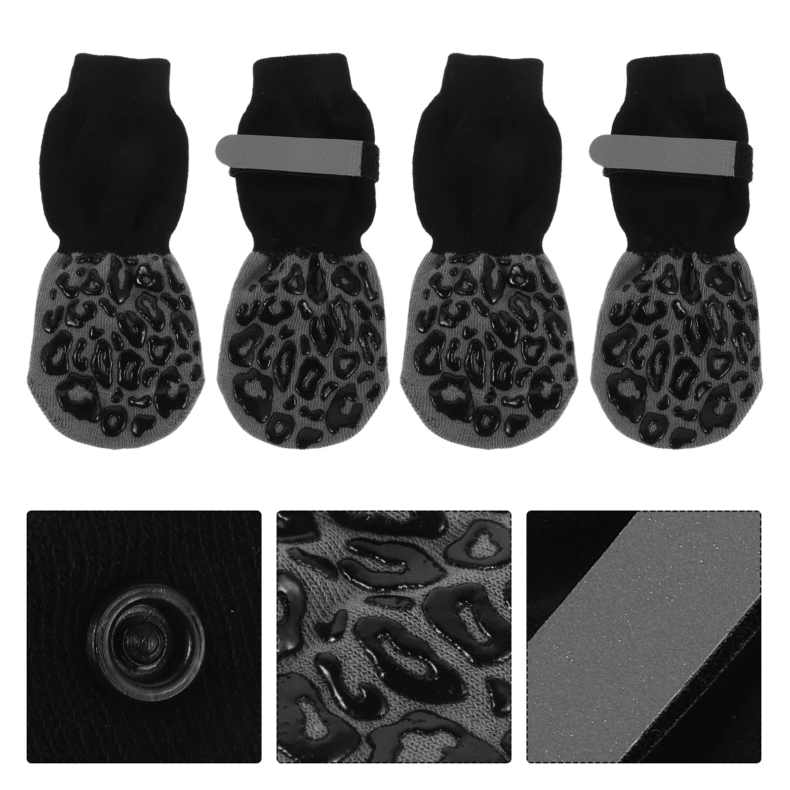 

4Pcs Pet Non Slip Socks Anti Slip Dog Grip Socks for Hardwood Floor Indoor Outdoor Paw Protection for Medium Large Dogs