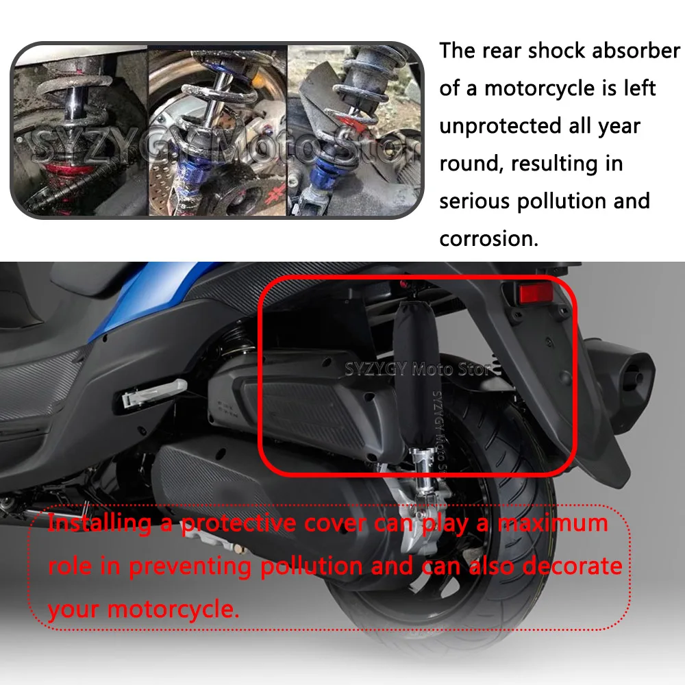 For Sym Joymax z+300 z+250 z+125 Motorcycle shock absorber dust protection Motorcycle shock absorber protective cover