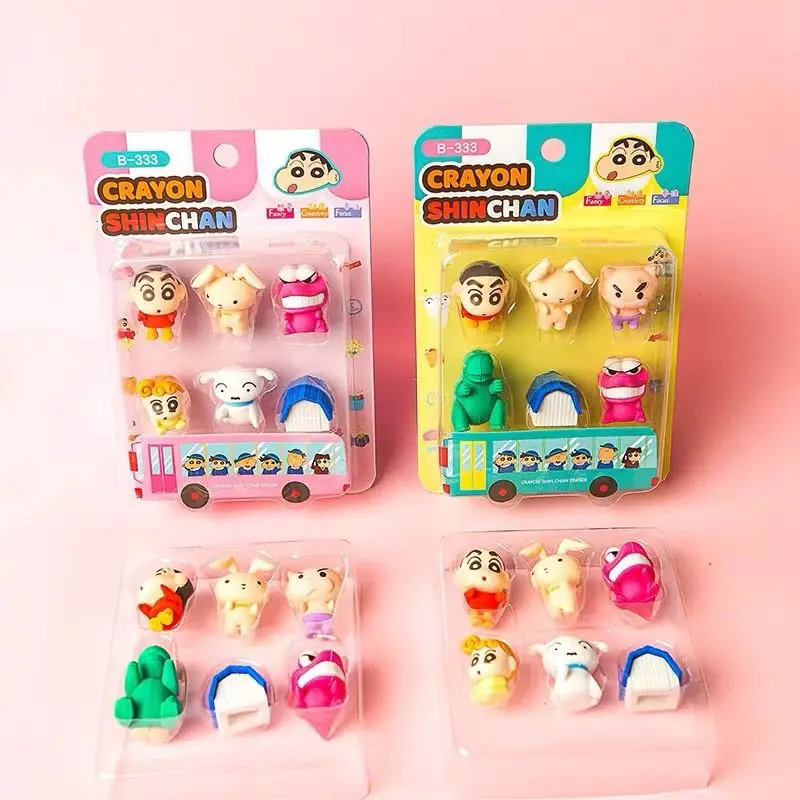

New model Crayon Shin-chan Eraser Stationery Cute Erasers for Writing Drawing