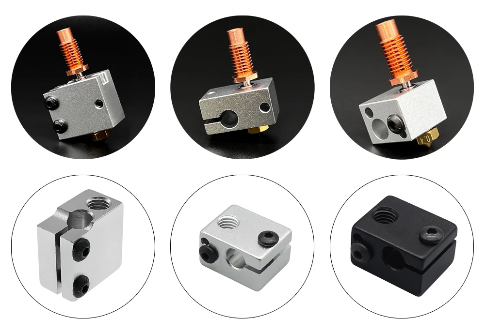 Titan Legierung Kupfer E3D V6 Kehle Wärme Brechen Alle-Metall V6 HOTEND Kehle 3D Drucker Zubehör Für 1,75mm e3D Heizung Block – Detail 3