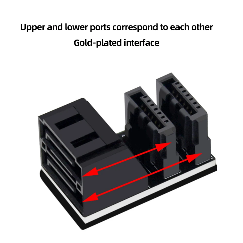 2 SATA 7Pin Adapter Converter Plug and Play 90/180 Degree SATA Adapter Up Angle SATA 7Pin Adapter for Motherboard Desktop