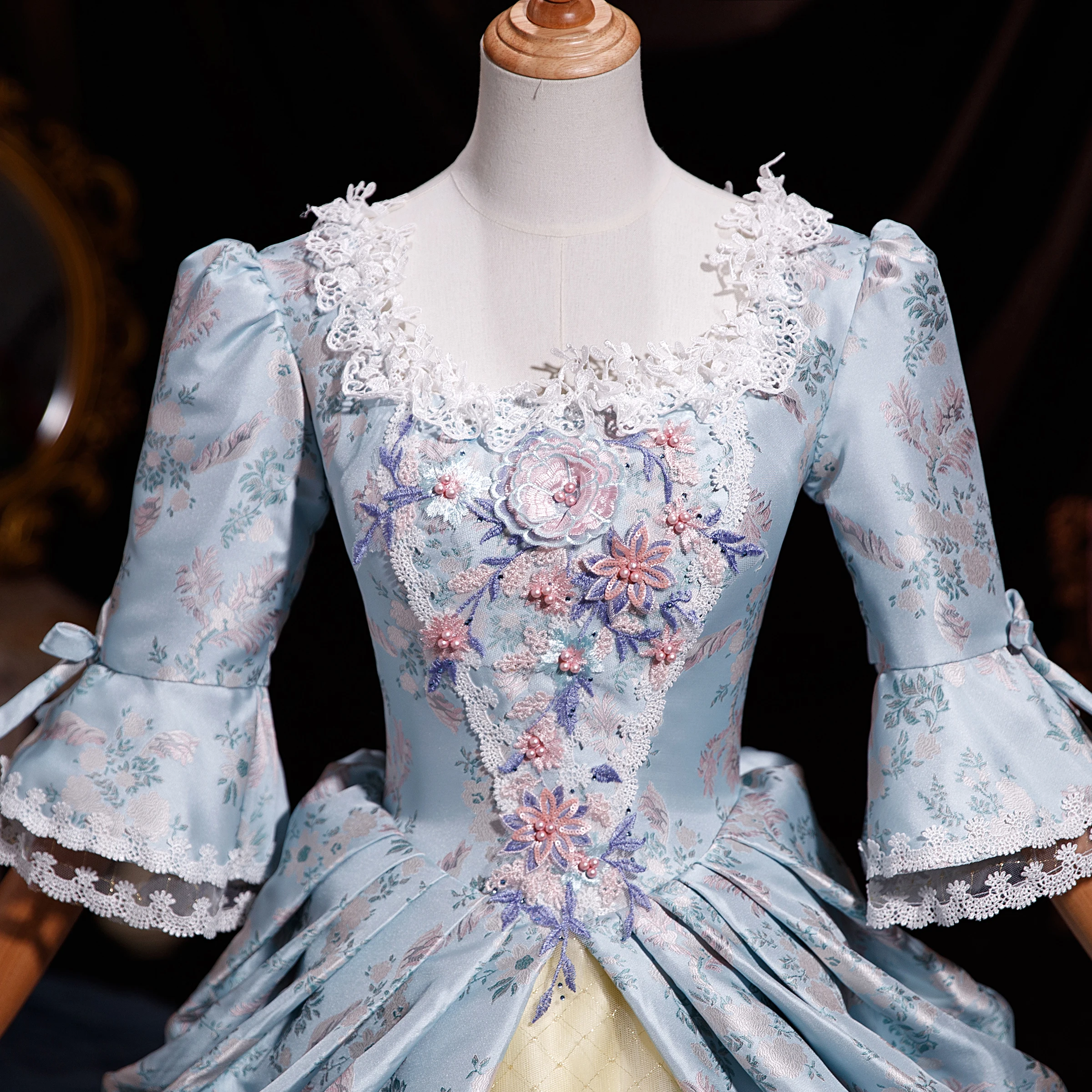 Women Gothic Victorian Dress 18th Century Stage Performance Ball Gowns Peroid Costume image 6