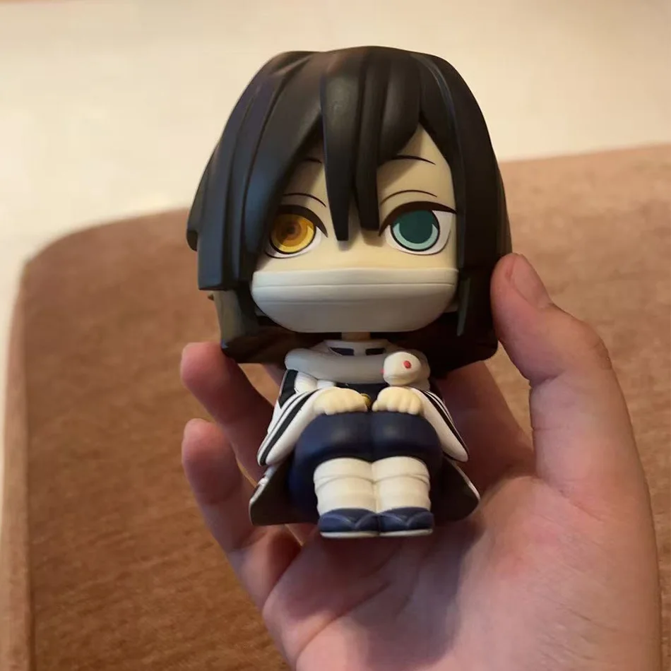 Kawaii Demon Slayer Chibi Figures Set – 4PCS Anime Collectible Toys Featuring Rengoku, Obanai, Sanemi & Douma, Mini PVC Sitting - view 6