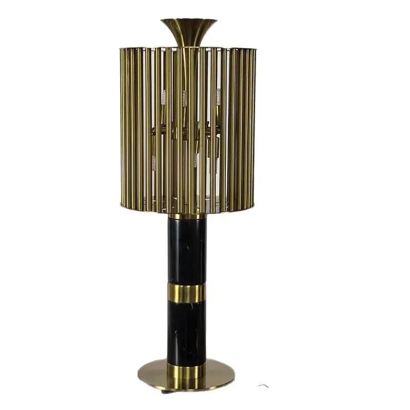 American light luxury villa desk lamp, new Chinese creative study living room bedroom bedside lamp, hotel reception decoration