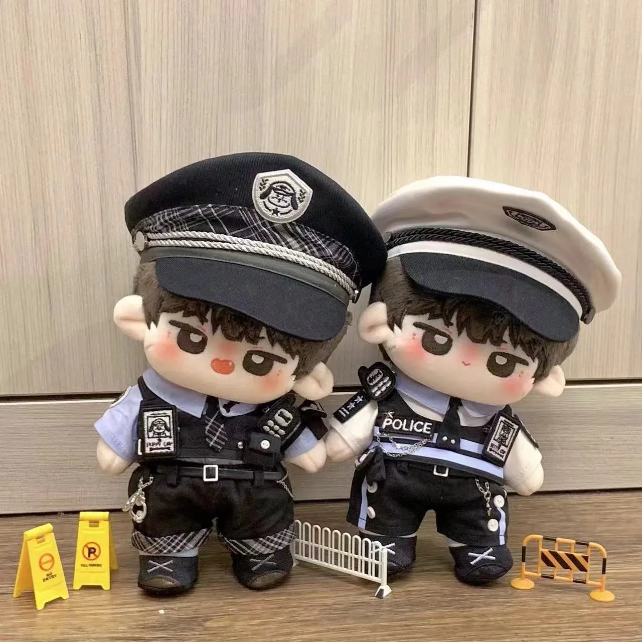 20cm Cotton Doll Cute Handsome Police Officer Uniform Doll Suit No Attribute Doll Clothing Action Dress-up Puppets Cute Clothes