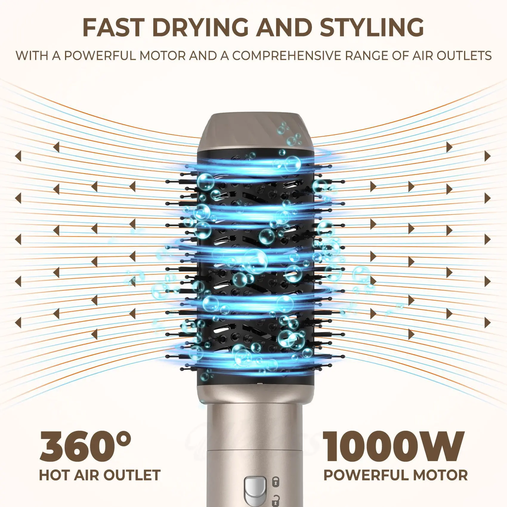 6 في 1 تدليك الشعر بكرة الشعر فرشاة تصفيف ضربة تجفيف المهنية الأيونية مجفف الشعر الكهربائي السيارات التفاف مشط الهواء الساخن مكواة تجعيد #6
