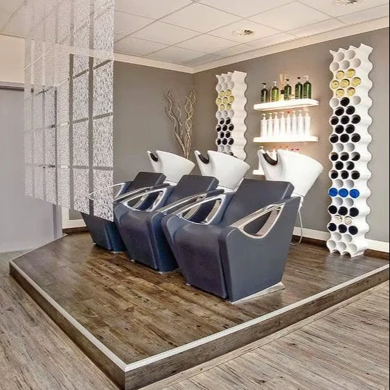 Modern Wood Salon Furniture Hair Wash/Shampoo Chair For Barber Use In Mall Hotel Gym Workshop Dining & Outdoor