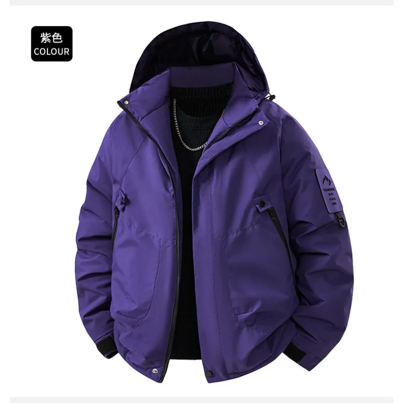 

Hiking Jacket Men Outdoor Waterproof Climbing Fishing Hooded Jacket Windproof Windproof Thermal Coat Hooded Trench Windbreaker